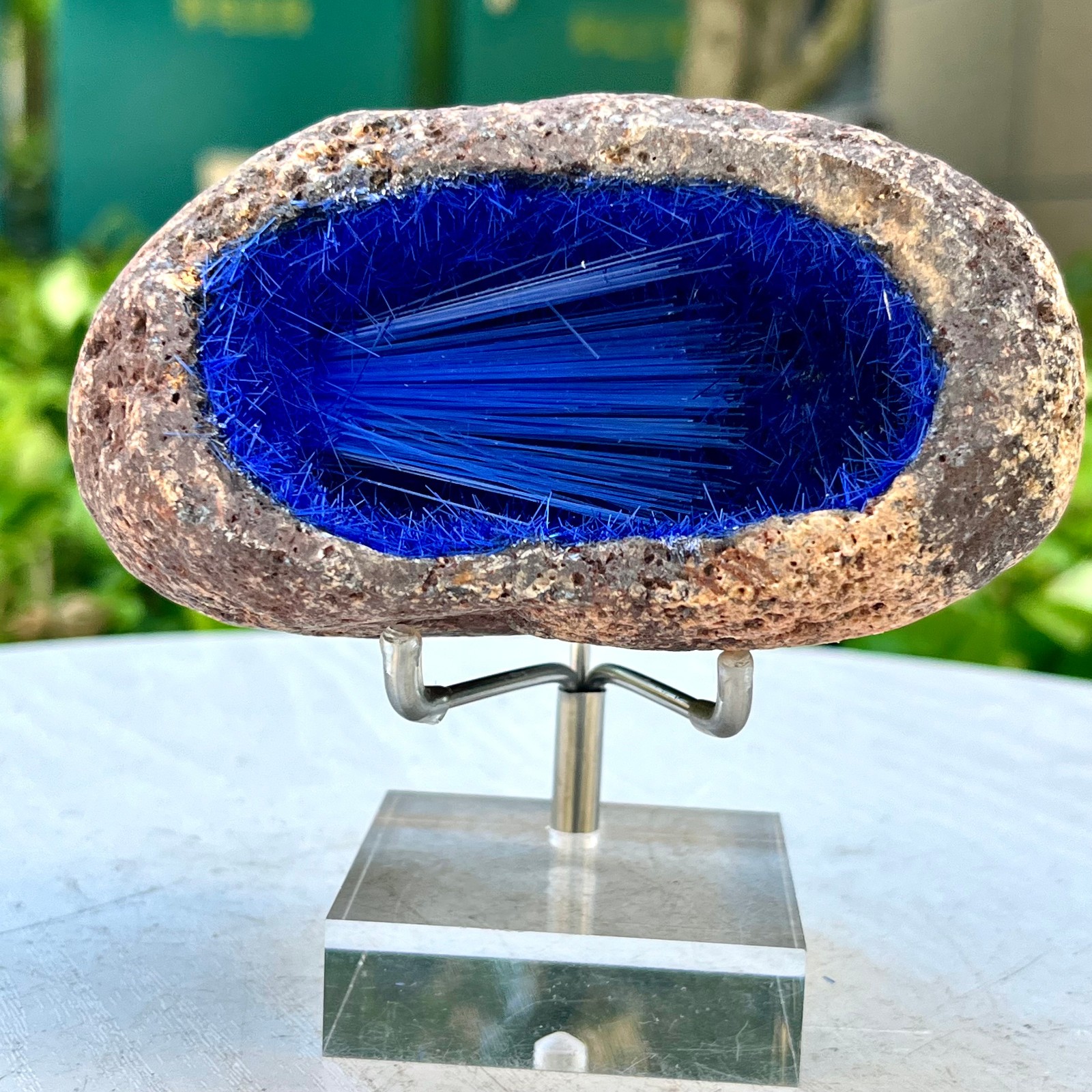 445G Blue Natural Goethite Crystal Quartz Energy Ore Healing Mineral Specimen