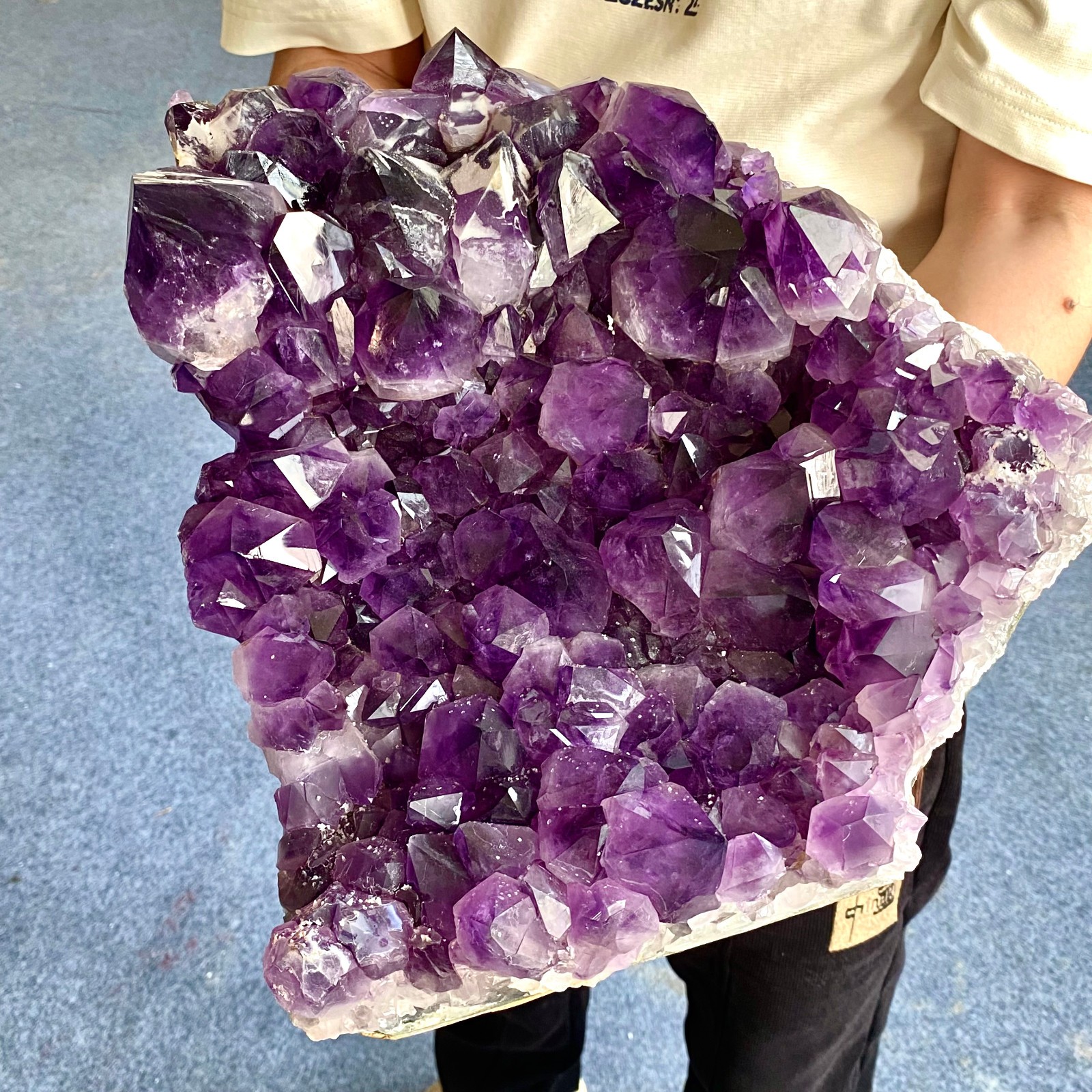 25.19LB Large Natural Amethyst geode quartz cluster crystal specimen Healing.