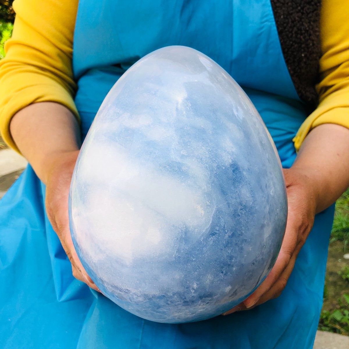 11.5LB Natural Beautiful Blue Crystal Egg Crystal Mineral Specimen Healing 4764