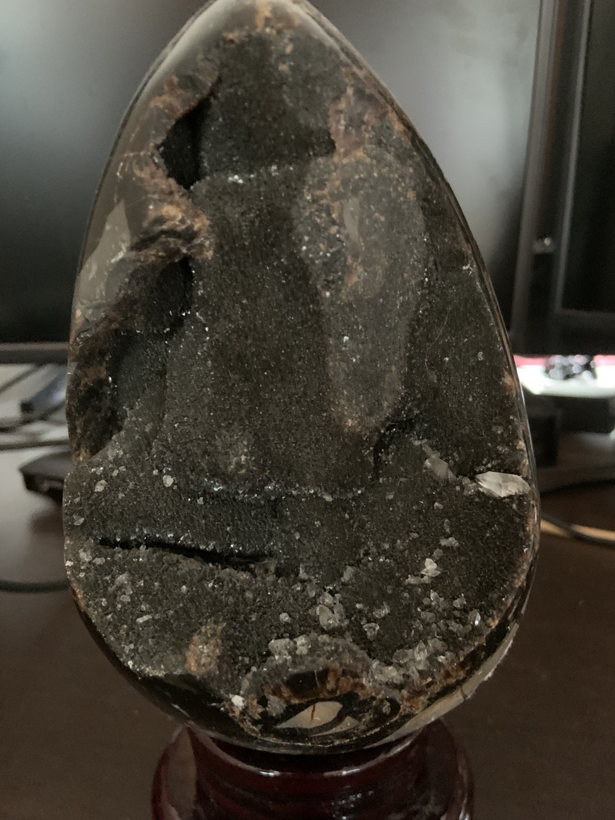 2500g Natural Dragon Egg Septarian Nodule Geode Quartz Cluster Crystal Healing