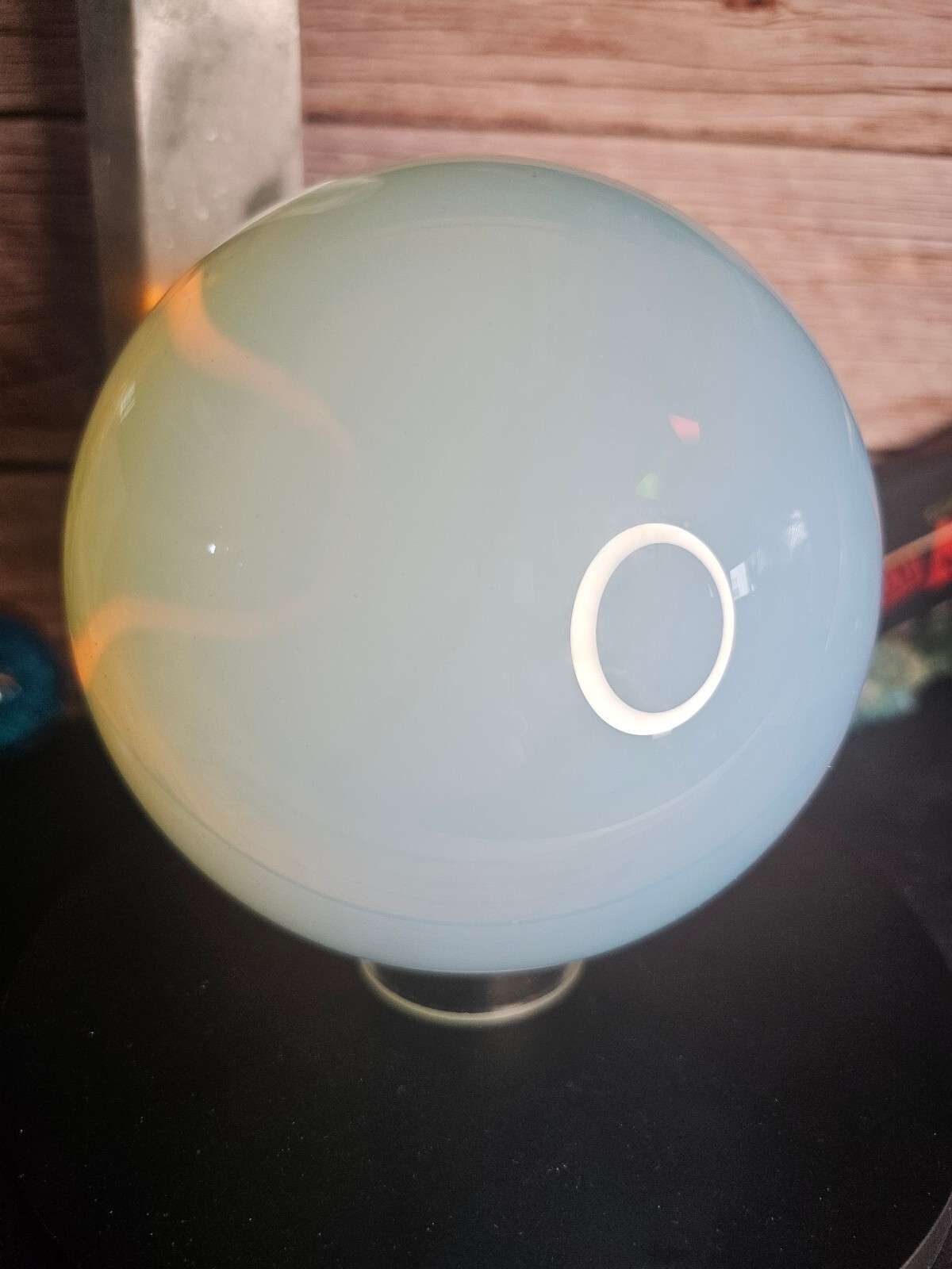 130mm Large Opalite Crystal Sphere Polished Glass Orb 5.9 lb Display Piece