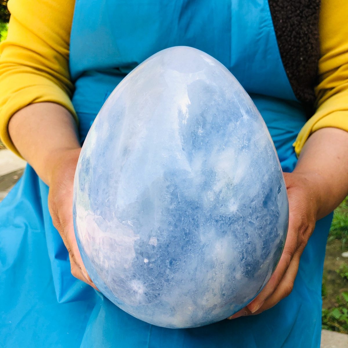 11.5LB Natural Beautiful Blue Crystal Egg Crystal Mineral Specimen Healing 4764