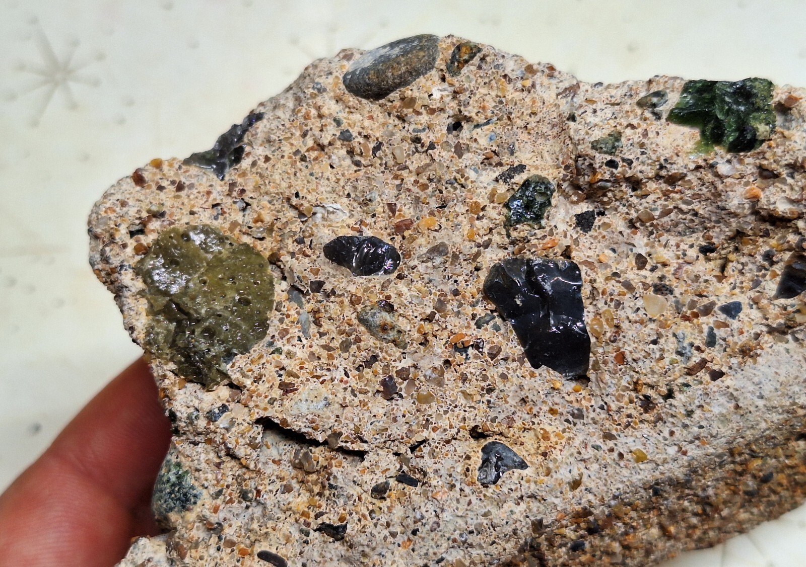 Rare Michigan Leland Blue With Frankfort Green Slag Cement Blue Green Gray Mix