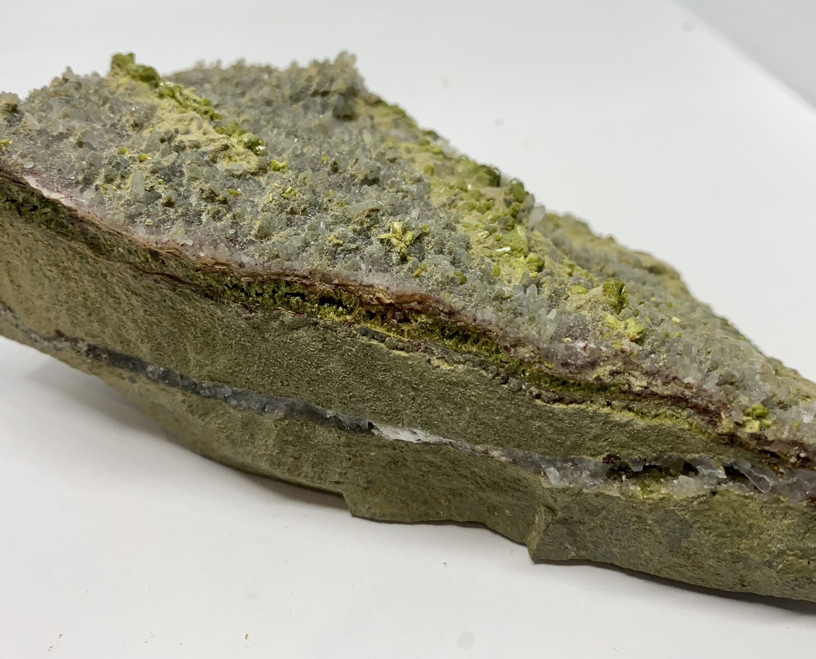 Epidote & Calcite Crystal Mineral From Morocco 1lb 4 1/2in