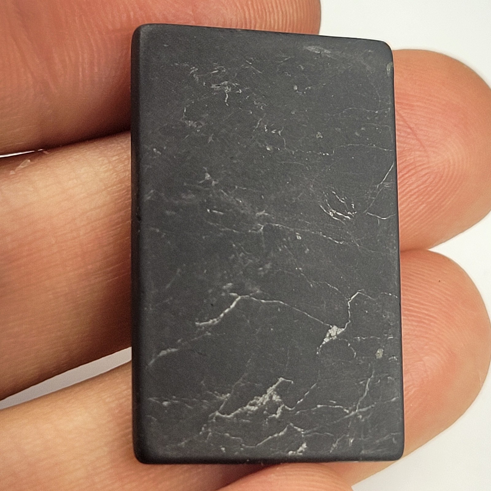 SHUNGITE Stone EMF Protection Plate Sticker for Cell Phone 20 x 30 mm UnPolished