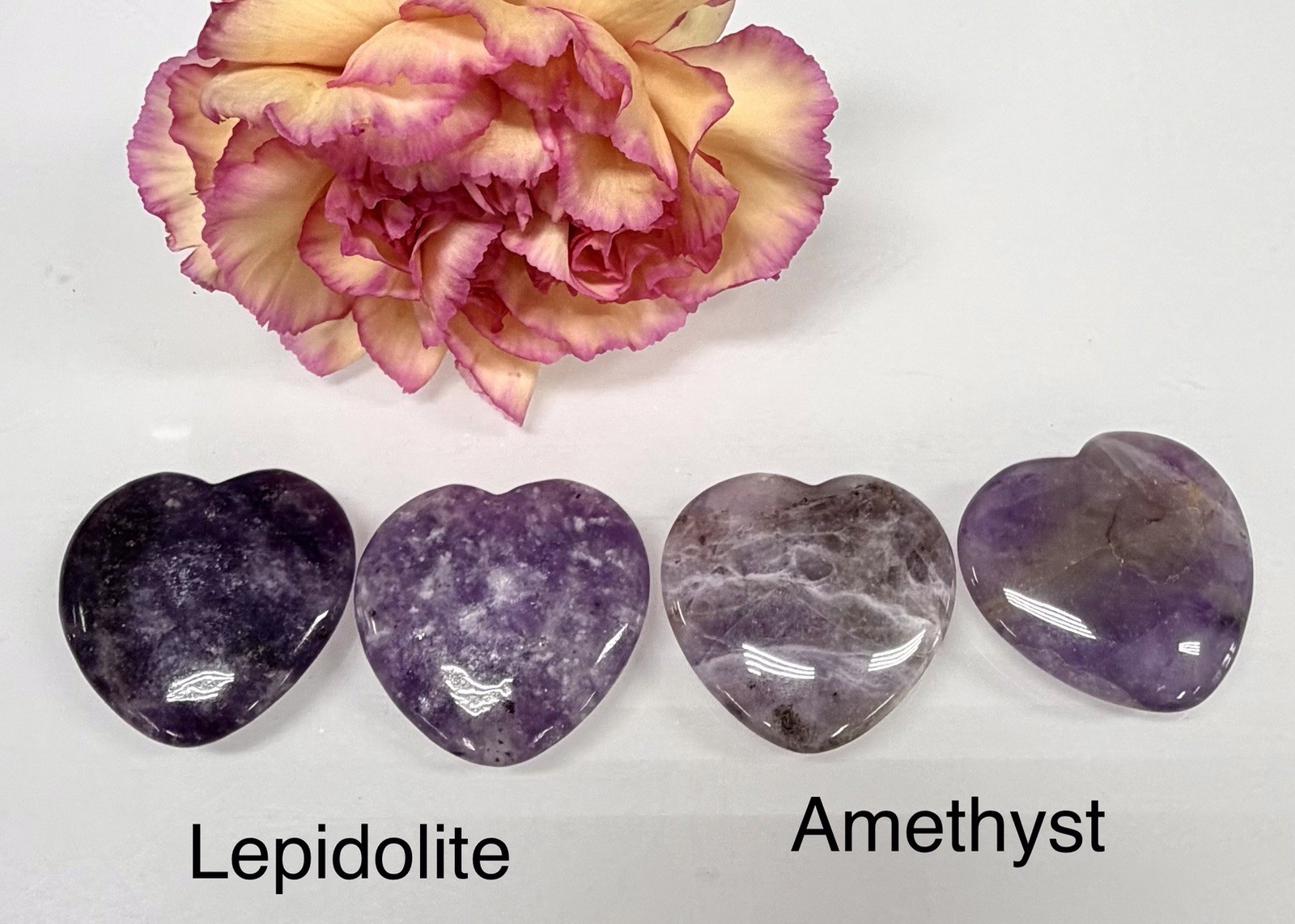Wholesale Lot 12 Pcs 30mm Mixed Crystal Heart ❤️ Healing Energy