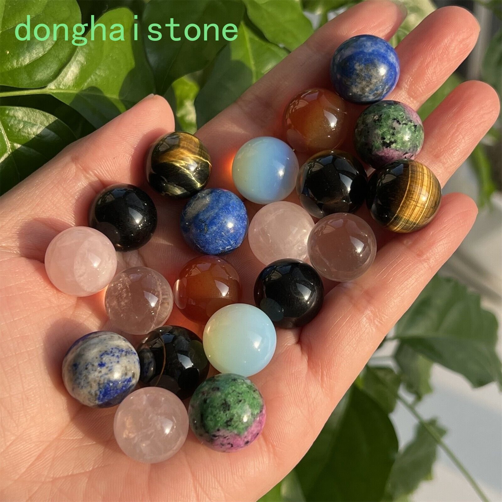 13x Wholesale Natural Mixed sphere quartz crystal ball Palm stone healing 15mm+