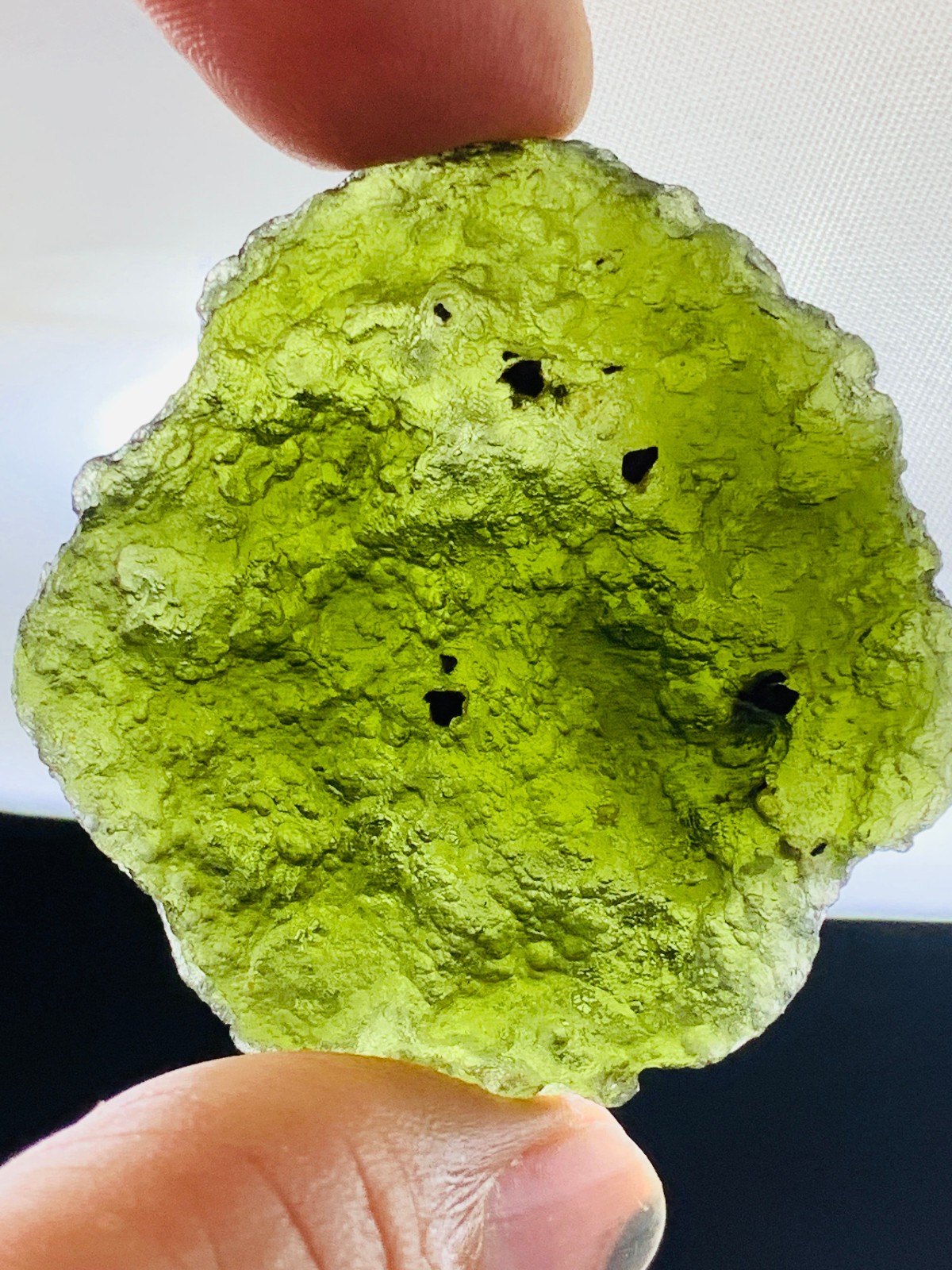 TOP Moldavite Raw Moldavite Crystal from Czech Republic PICcertificate 118CT