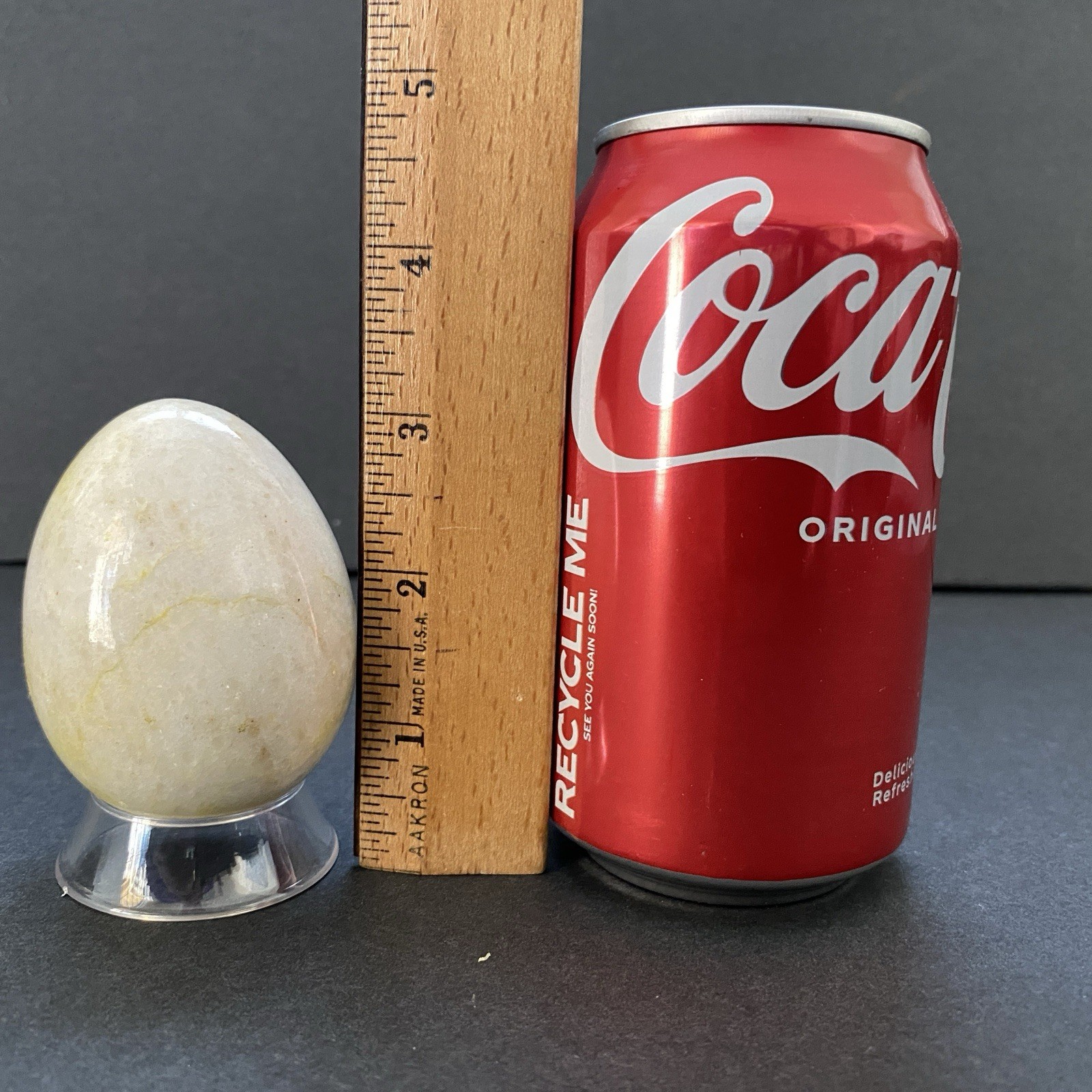 Natural Onyx Stone Egg With Stand Hand Polished Banded Agate Calcite Crystal