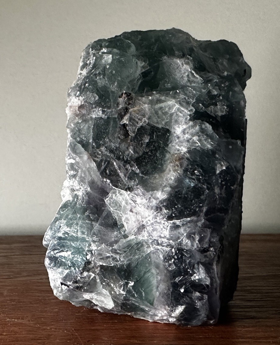 Green Fluorite Crystal 748 Grams 3x3x2.5 Approx
