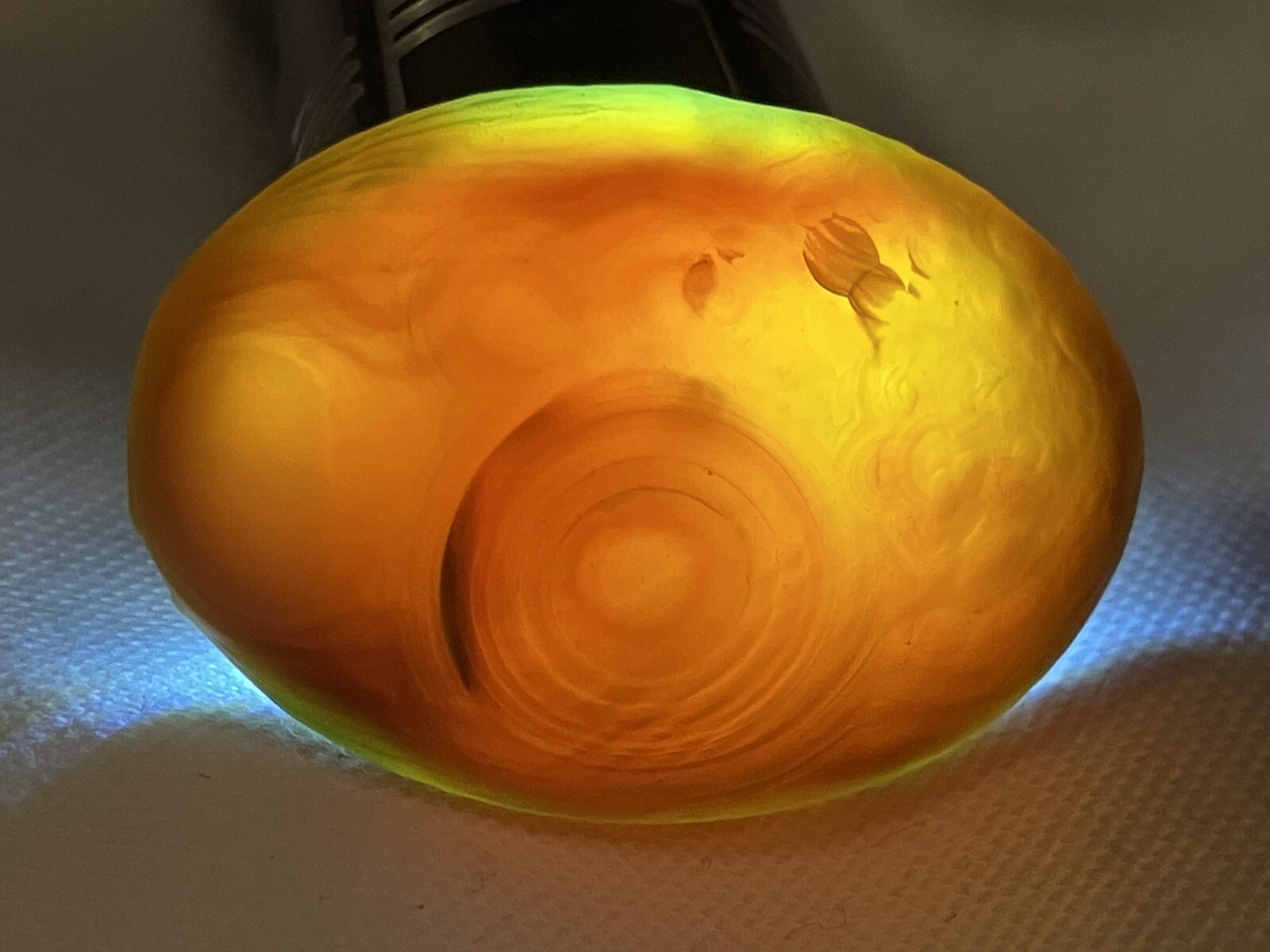 RARE Gobi Eye Agate Bonsai Suiseki Green Orange Flat Palm Stone 21g Raw Natural
