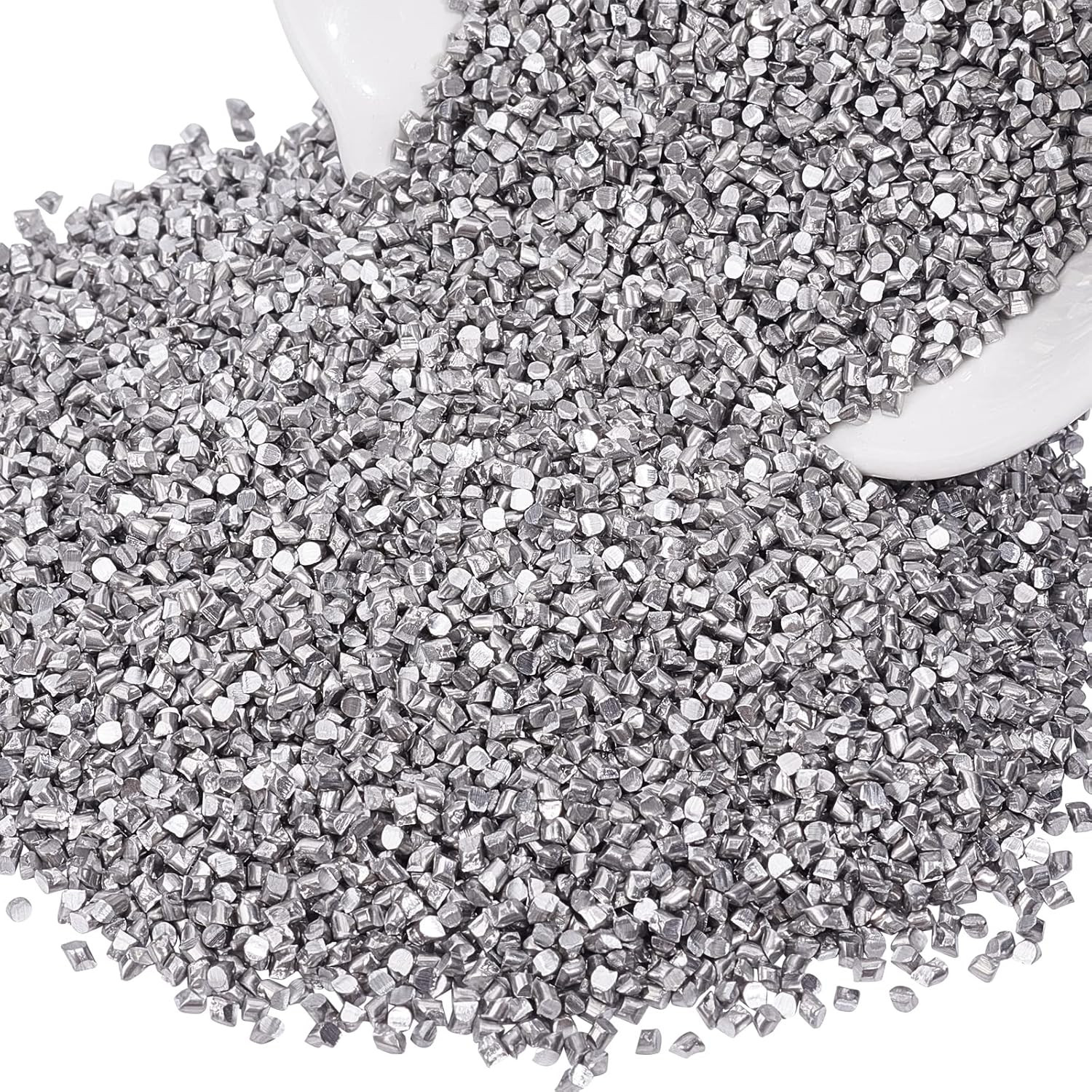 300G Aluminum Metal Shavings Orgone Platinum Metal Small Lumps Sample for Art Ex