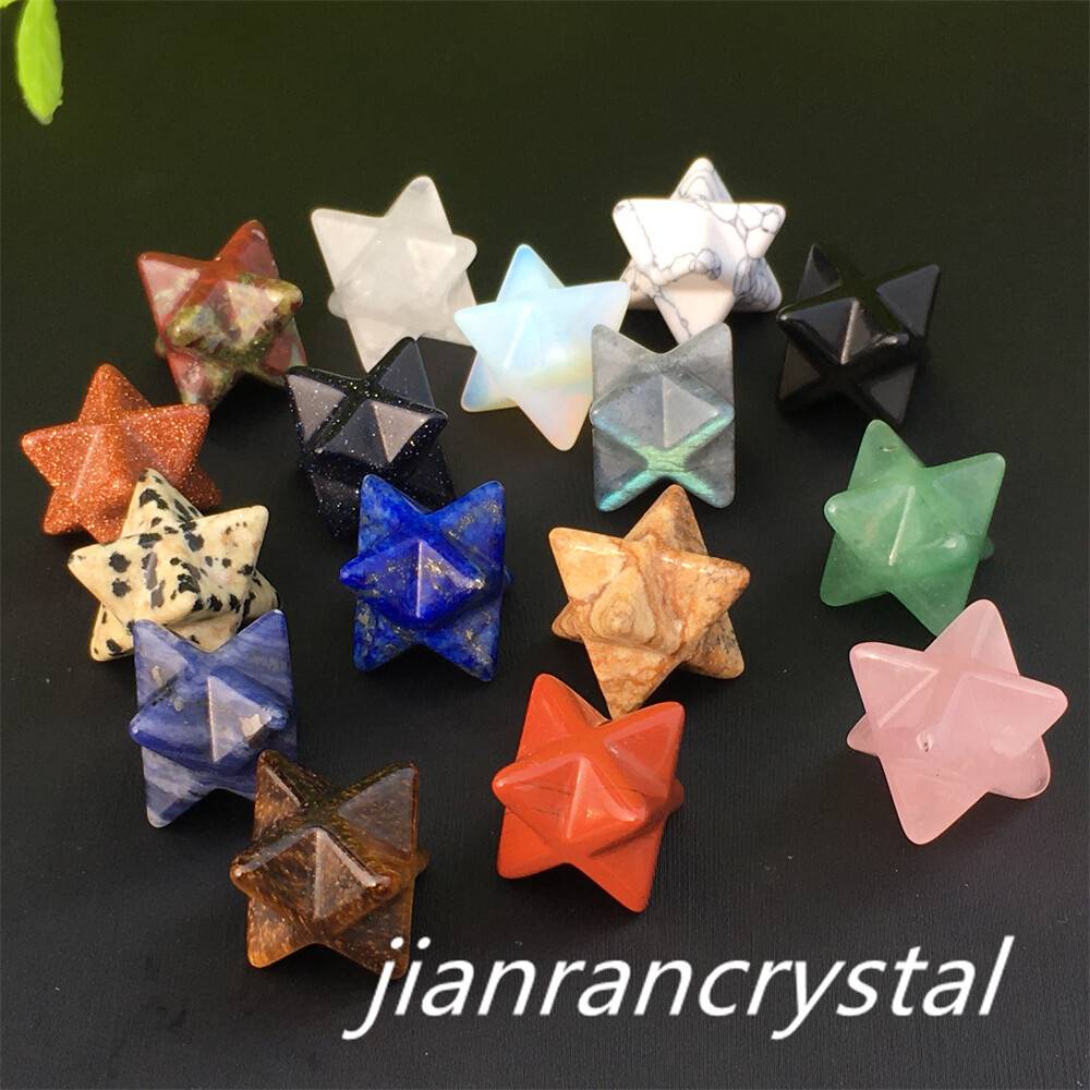 10pcs Mix Natural quartz crystal Merkaba Star carved mini crystal Skull Healing