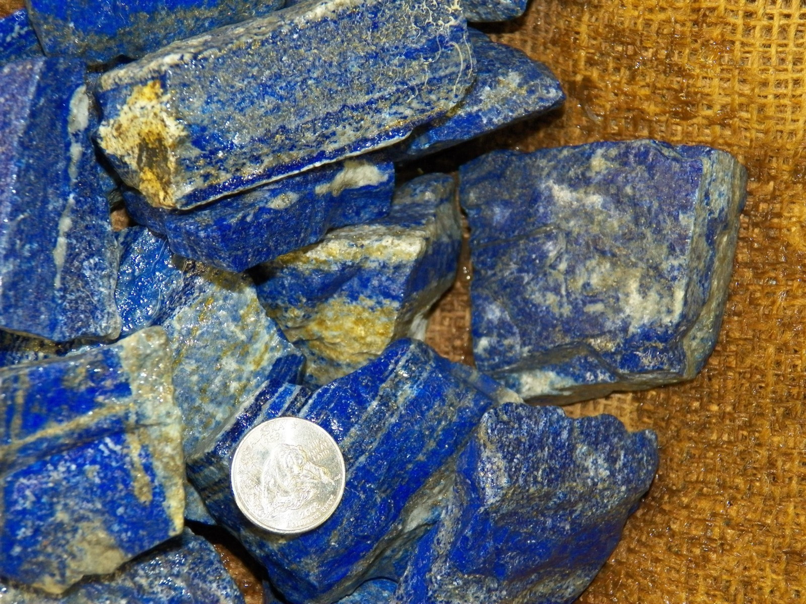 3000 Carat Lots of High End Lapis Rough – Plus a FREE Faceted Gemstone
