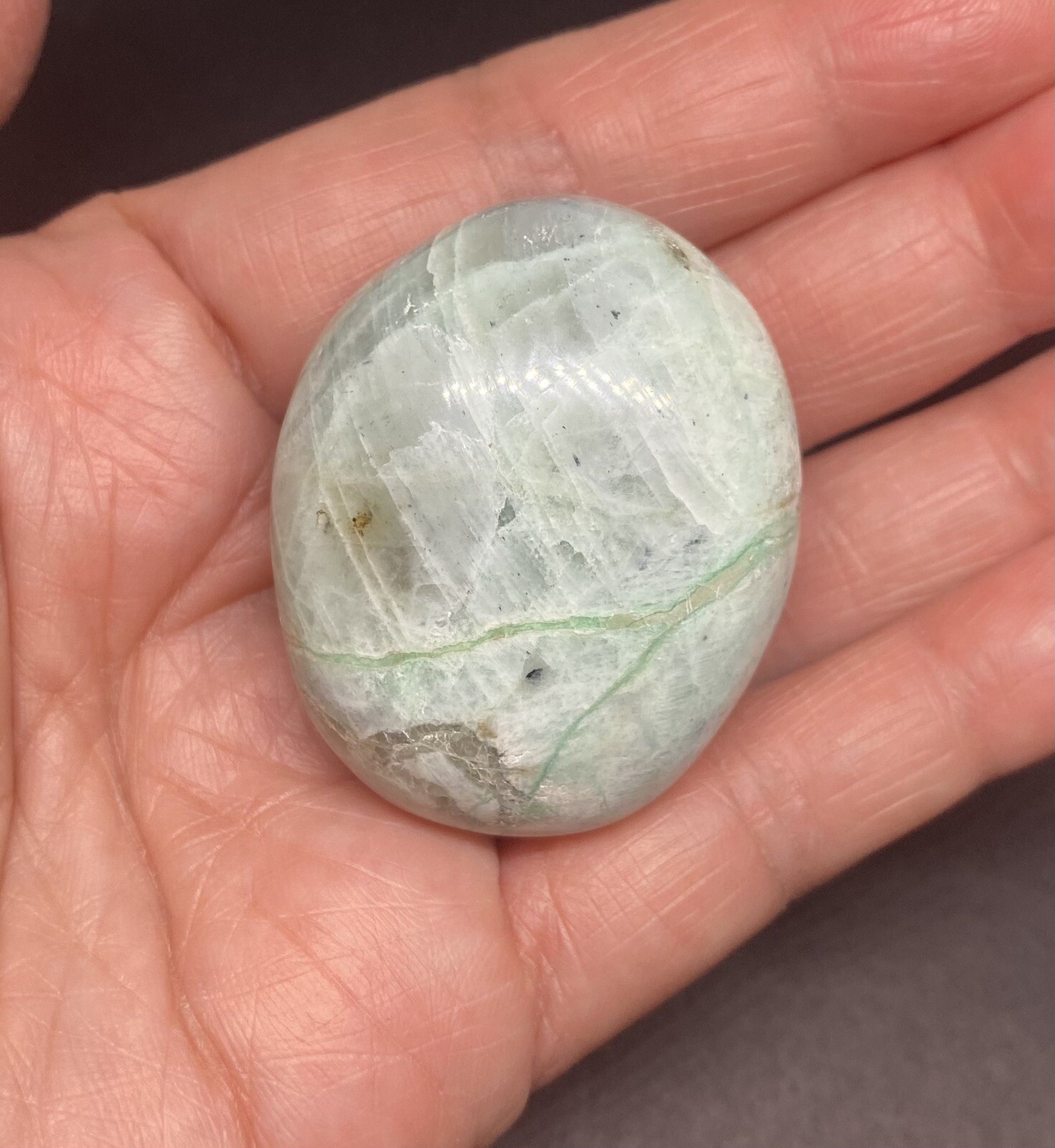 Garnierite Palm Stone Madagascar 51g Over 1 1/2in
