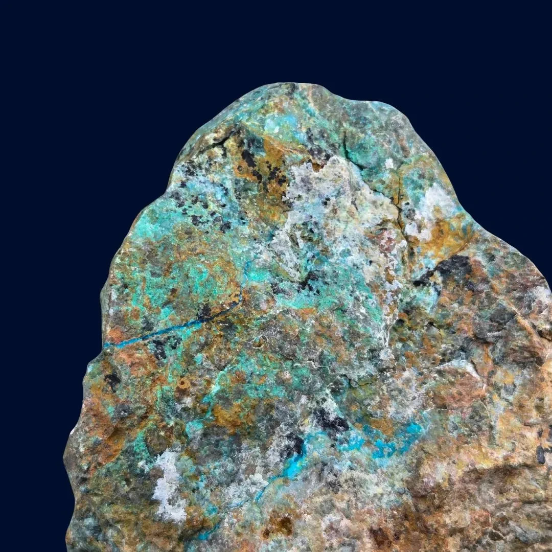 Blue Basin Mine Copper Ore 652g Chrysocolla Quartz Nevada Display Specimen