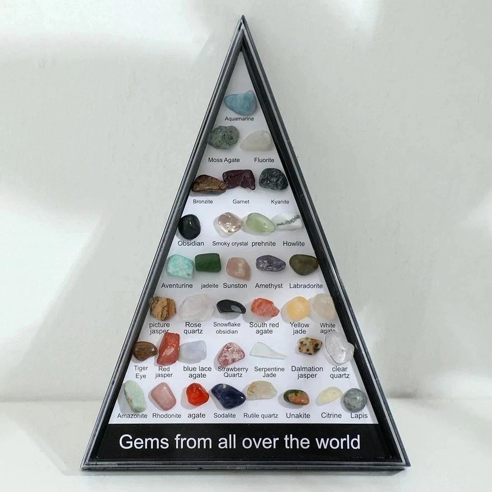 36pcs Healing Crystals & Stones Set Chakra Quartz Gemstones Meditation Decor