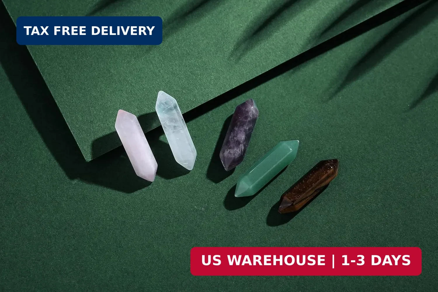10PCS Healing Crystals Stones Sets Natural Amethyst Rose Quartz Clear Quartz Tig