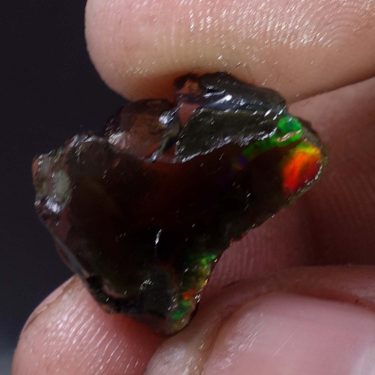 Natural Ethiopian Loose Rough Raw Opal Gemstone Multi Fire Oil Rough 16.00 Carat