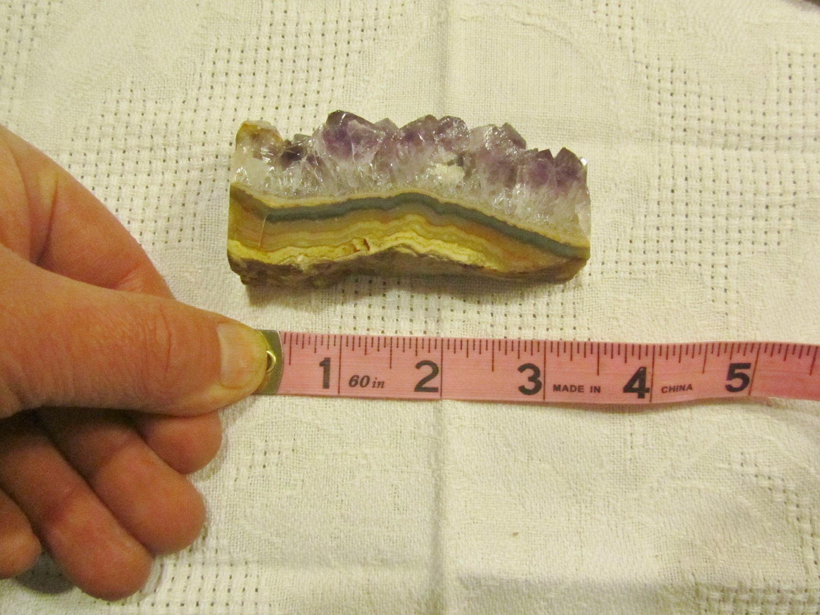 Lot of 5 pieces polished Agate lot collection – blue brown purple orange SML