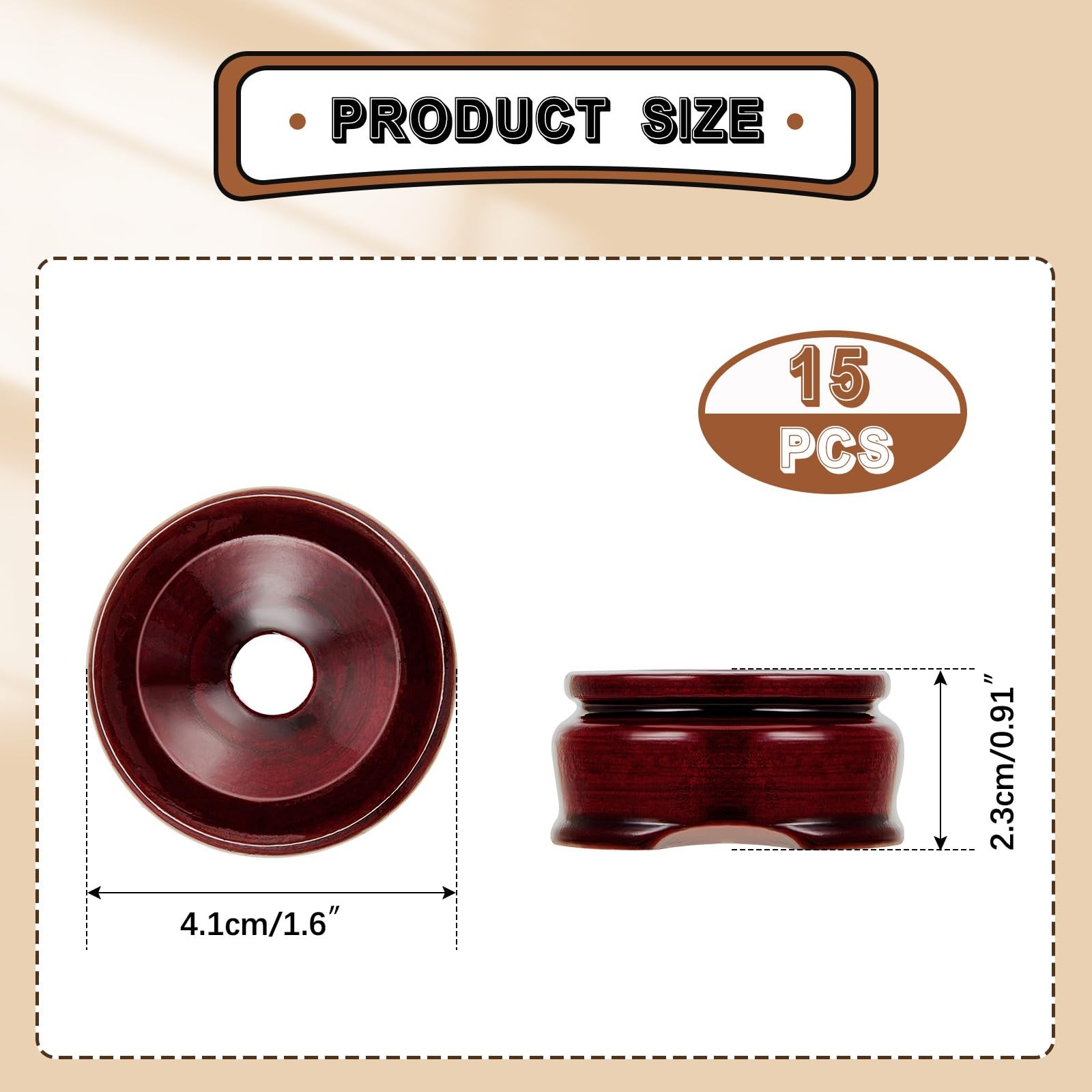 Sphere Stand Wood Classic Style for Display 15 Pcs Large Home Decor