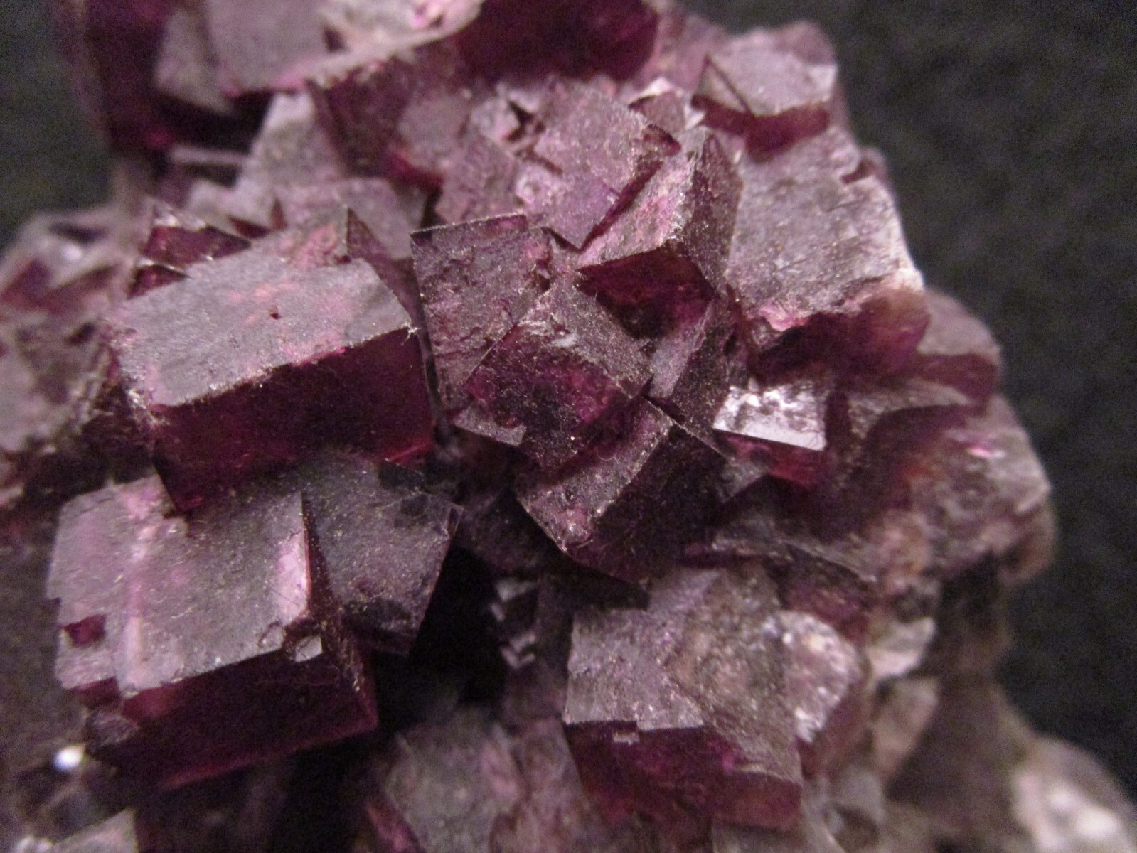 * Excellent Deep Purple Fluorite Cube Crystal Cluster From Musquiz Mexico
