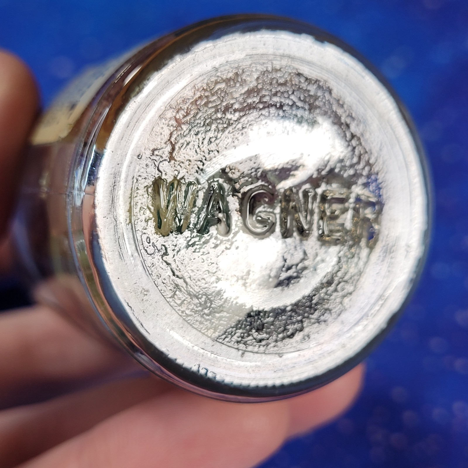 4oz Mixed Crystal Small Tumbles in Vintage Apothecary Glass Jar Wagner Spice