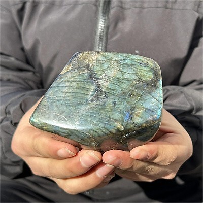 580g Natural Labradorite Quartz Crystal Spectrolite Mineral Reiki healing