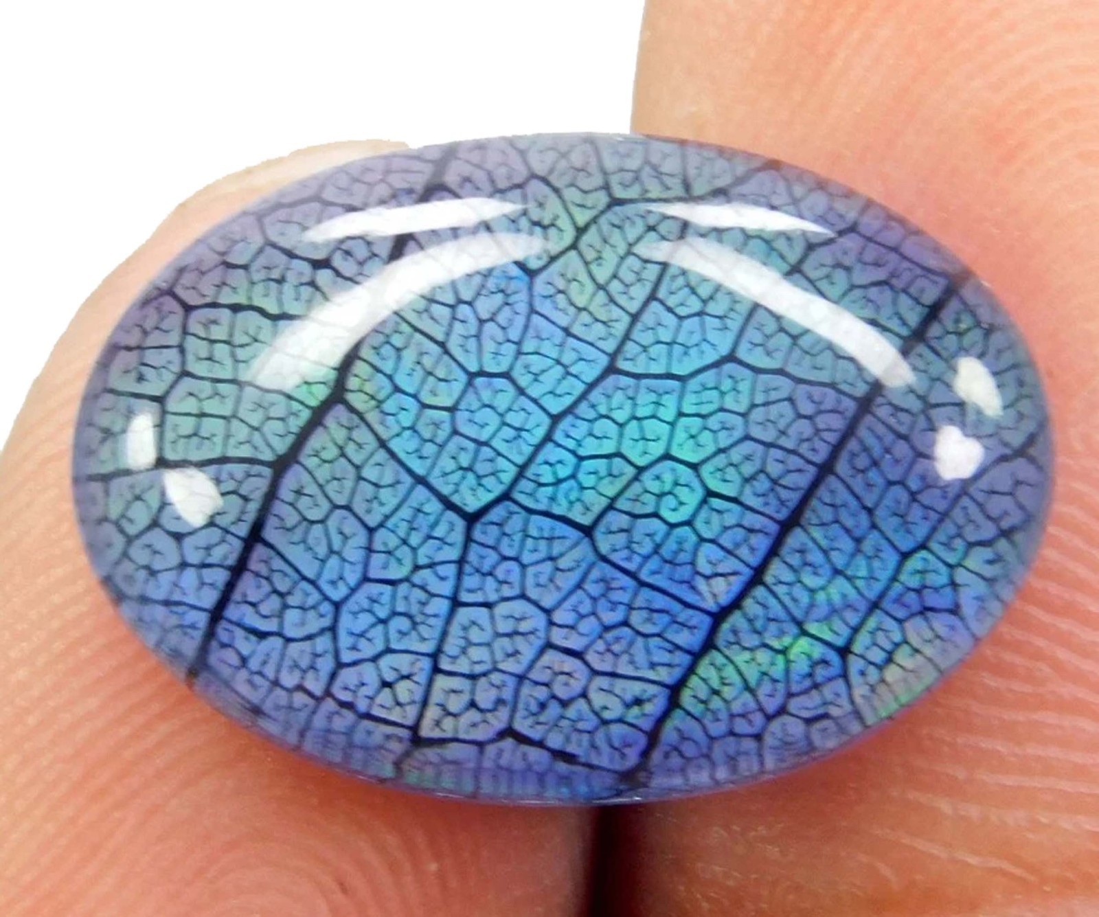 Oval IGL 7.85 Ct Natural Aurora Blue Fire Opal Doublet Rainbow Color Gems 5SJC