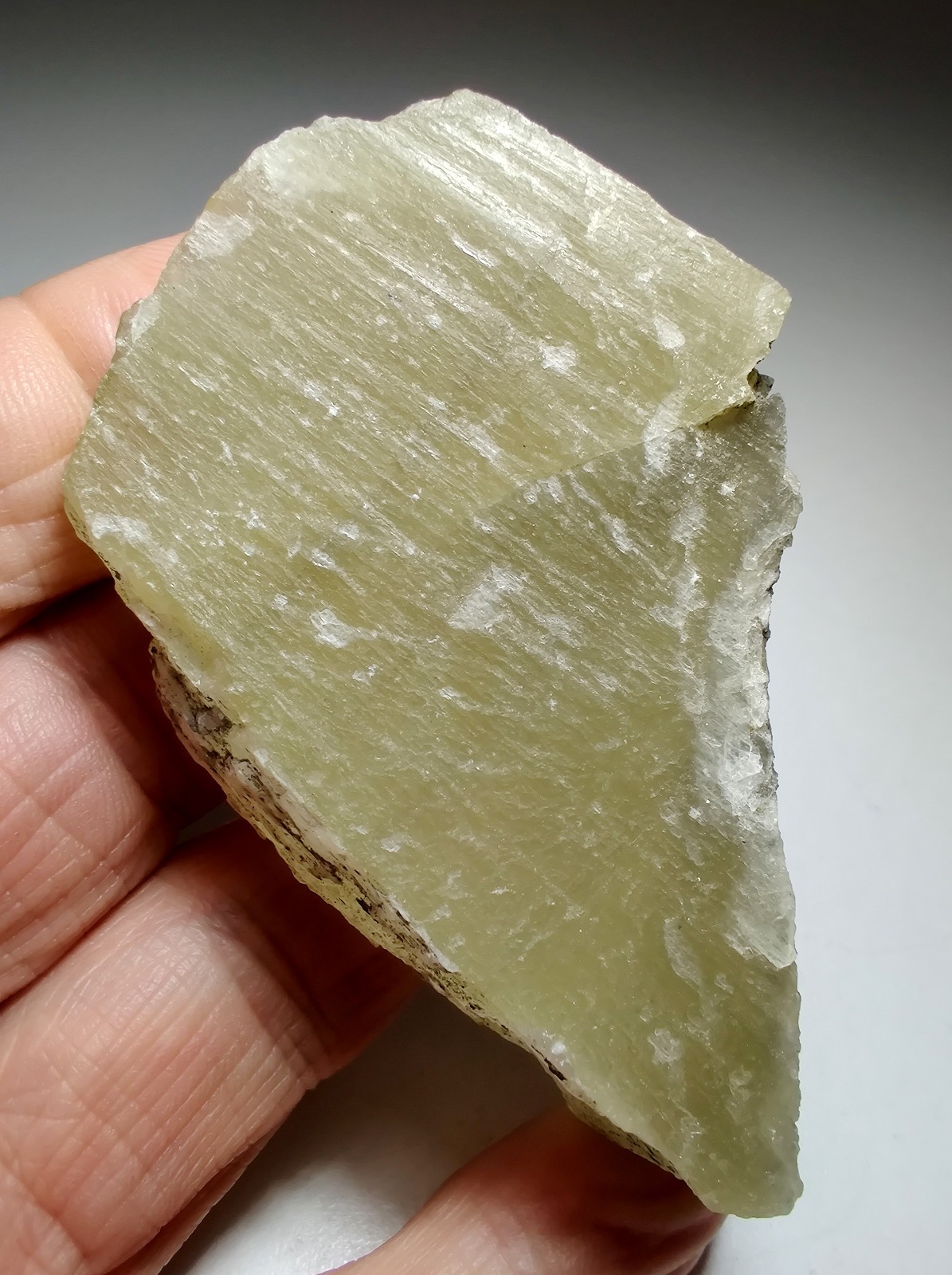 Witherite crystal, very rare, fluorescent. Anglezarke Mines, England. 173 grams.