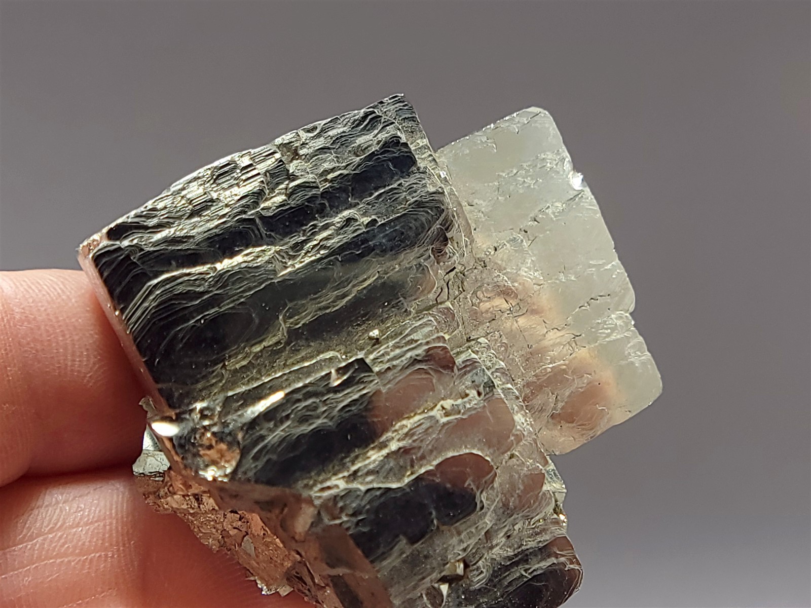 Brilliant Peruvian Pyrite Crystal with Growth Hillocks