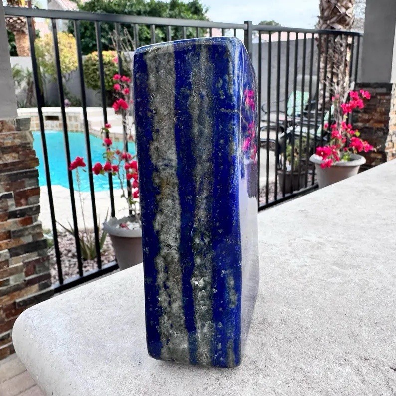 Lapis Lazuli Stone 5.6” 3lb Freeform Polished Mineral – Afghanistan