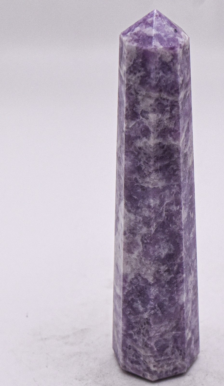 4″ Lepidolite Obelisk Polished Purple Lilac White Gemstone Crystal Mineral Brazl