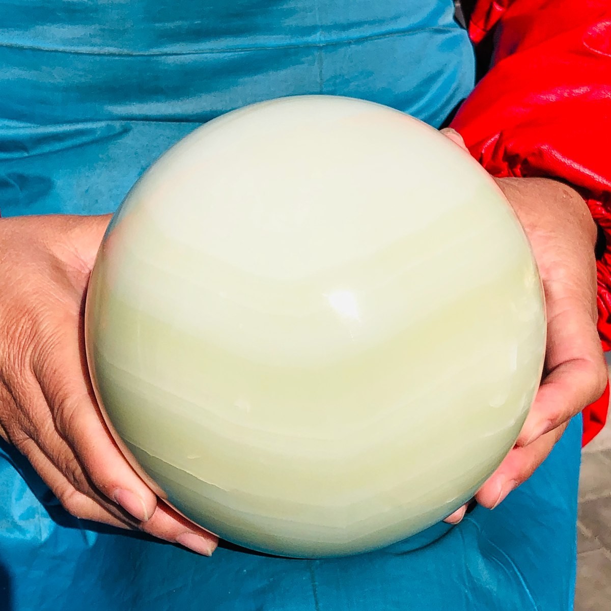 4900g Natural Afghan Jade Chakra Quartz Sphere healing ball Specimen