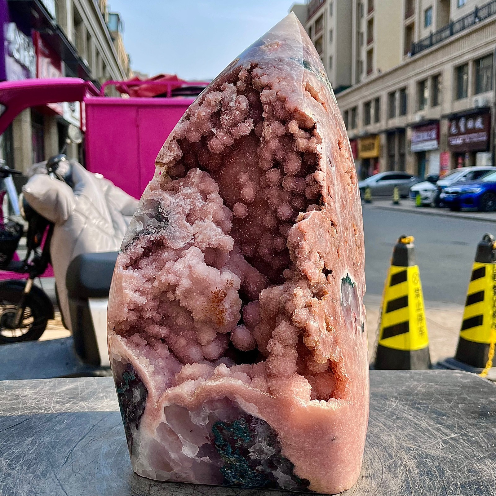 39.08LB Rare and Beautiful Pink Purple Sparkling Home Decoration Specimen