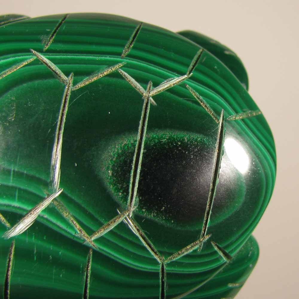 2.6″ Handcarved MALACHITE TURTLE Gemstone Animal Carving – Congo, Africa
