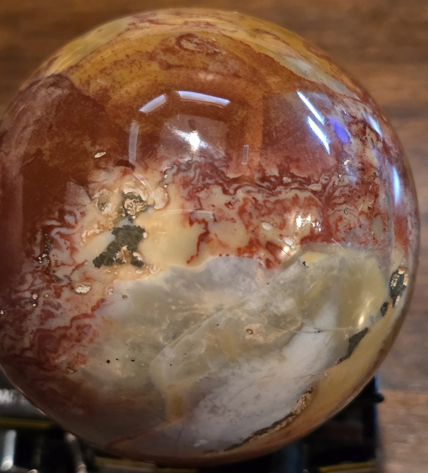 2½” Polished Marble Granite Stone Ball Sphere Orb Multicolor Cream Paperweight