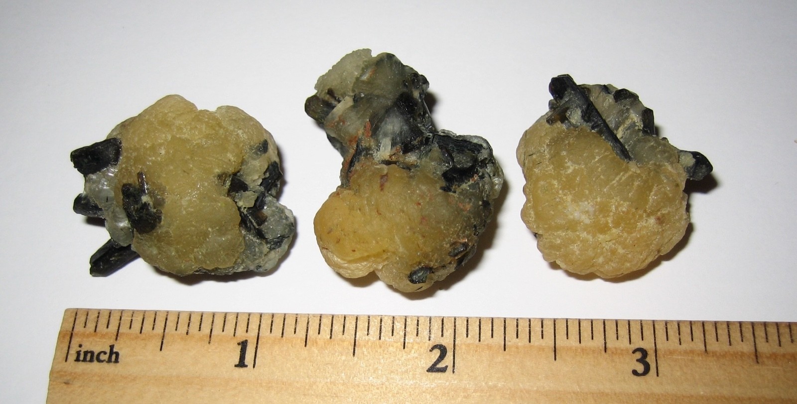 3 SMALL RARE NATURAL 1″-1.2″ YELLOW STILBITE & EPIDOTE CRYSTAL CLUSTERS ~ 36g *1