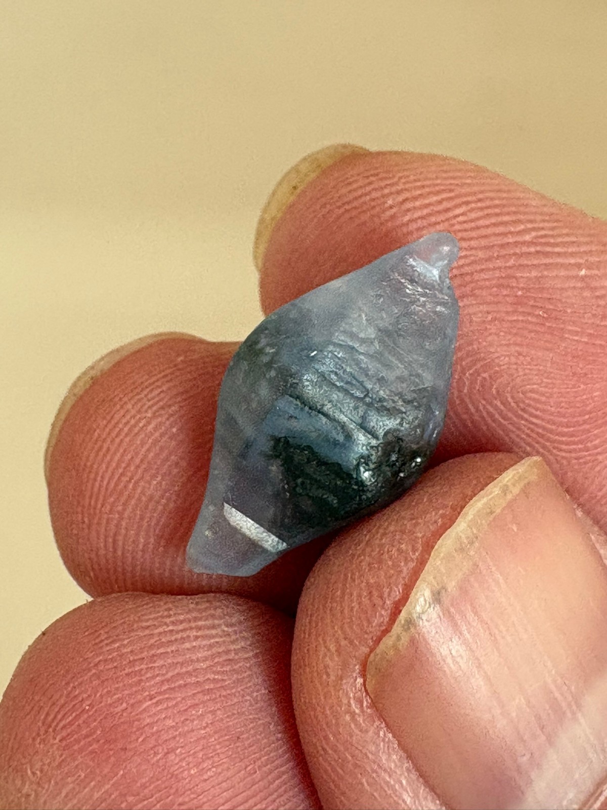 Sapphire,natural light blue crystal, Ratnapura, Sri Lanka(2 grams, 11.42 carats)