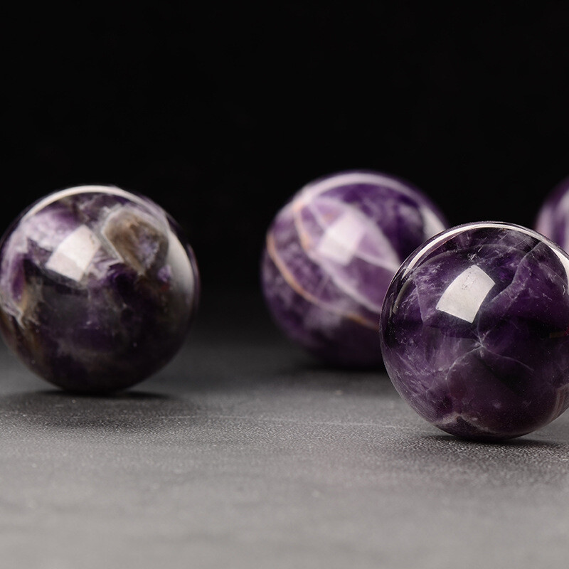 40mm Natural Dream Amethyst Reiki Healing quartz sphere ball crystal stone