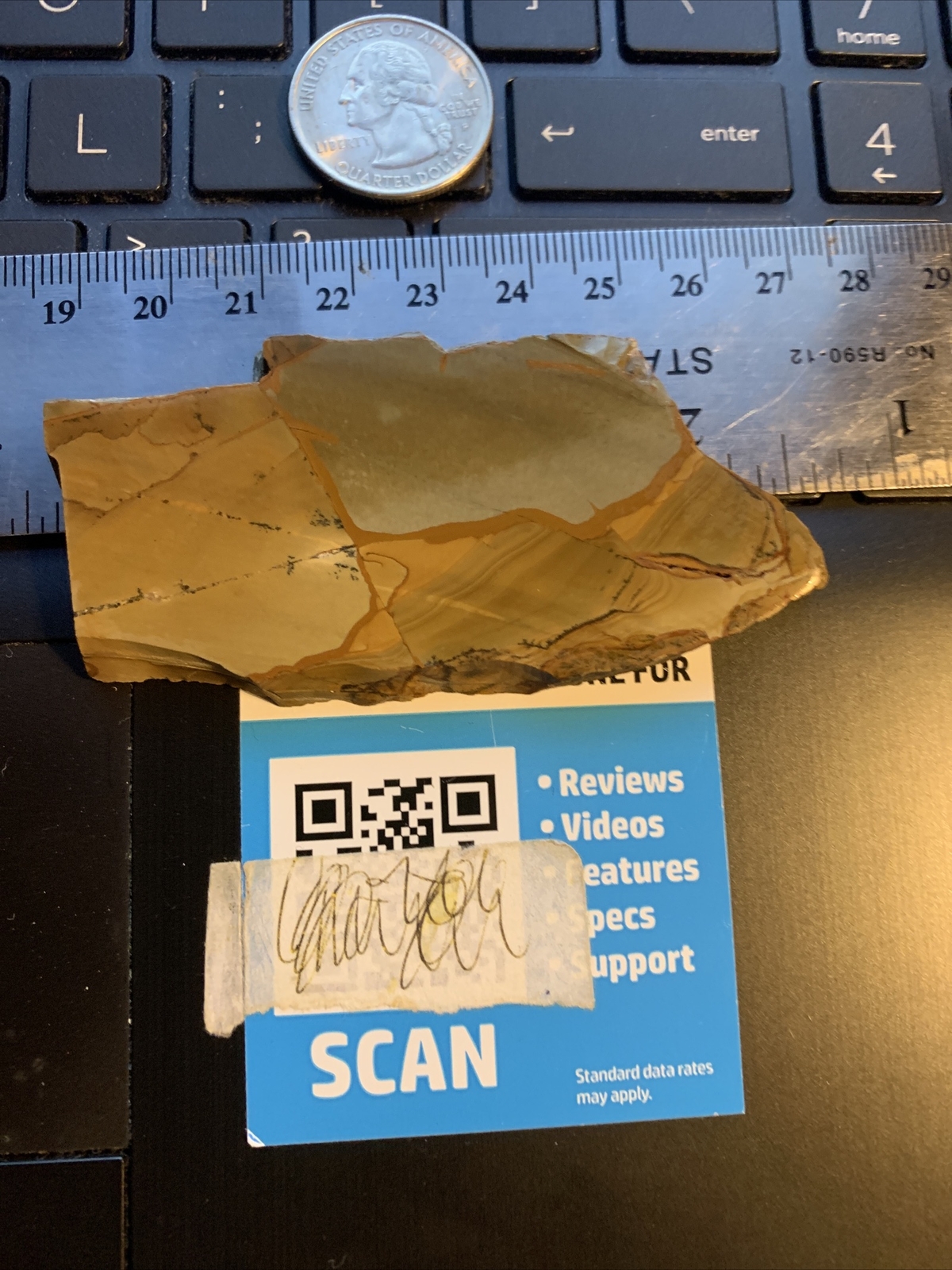 Jasper 3×1 1/2 X 3/16 Inch Slab For Cab Succor Creek ??? Not Polished