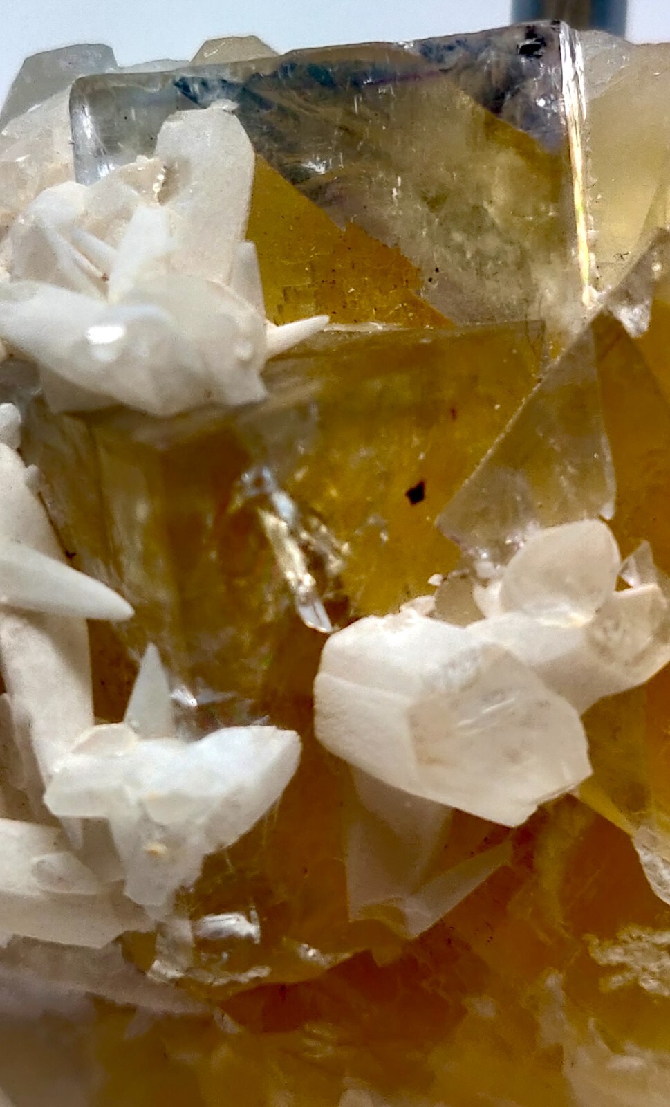 Fluorite with Calcite from Minerva No. 1 Mine, Cave-in-Rock, Illinois