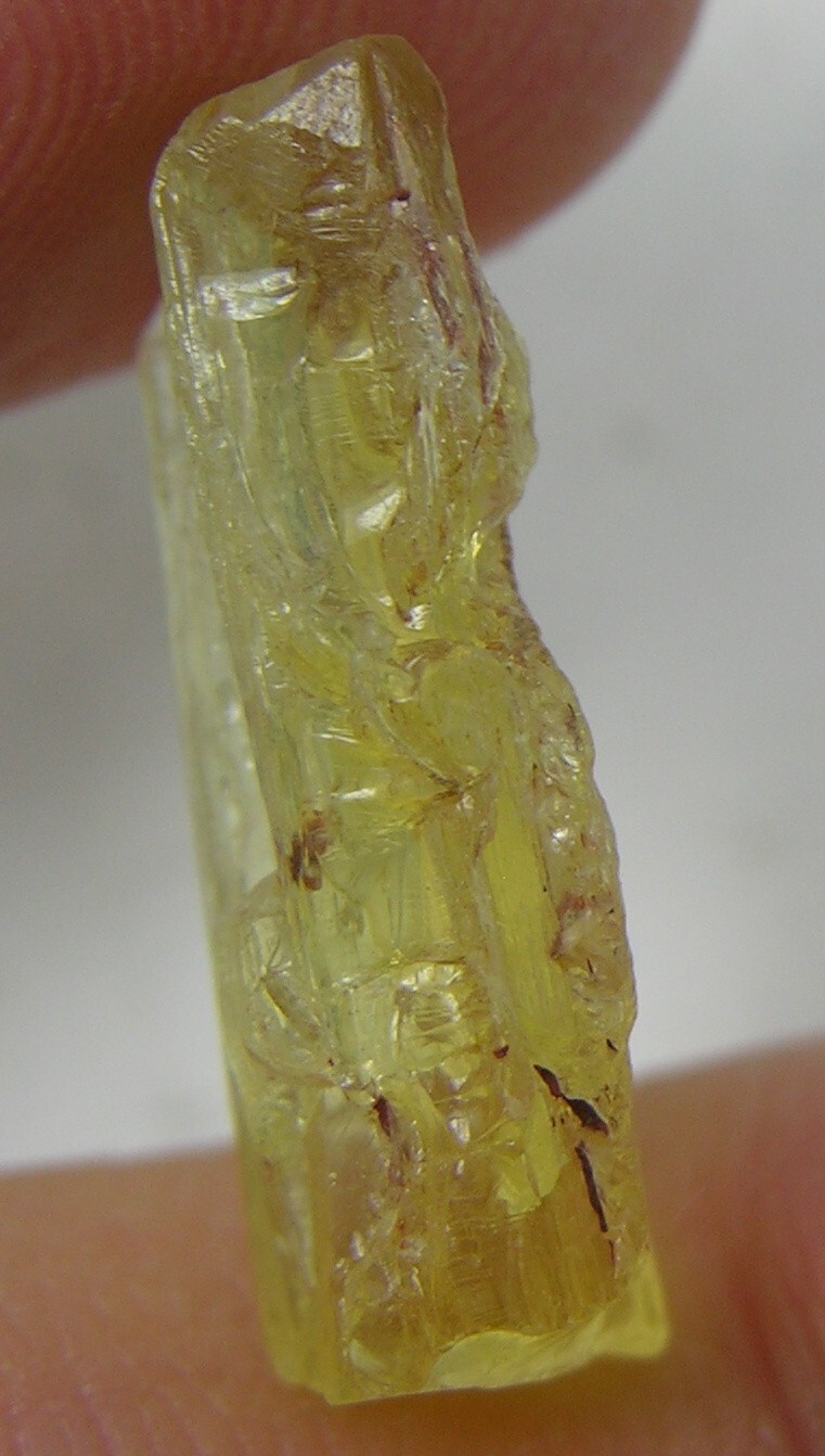8.50ct Pakistan Rough Yellow Beryl Heliodor Stick Crystal Specimen 1.70g 20mm