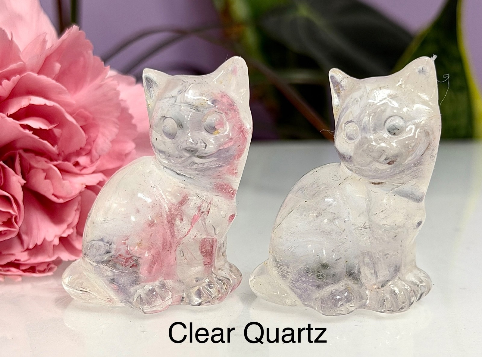 Wholesale Lot 6 Pcs 2” Mixed Natural Crystals Cat Healing Energy