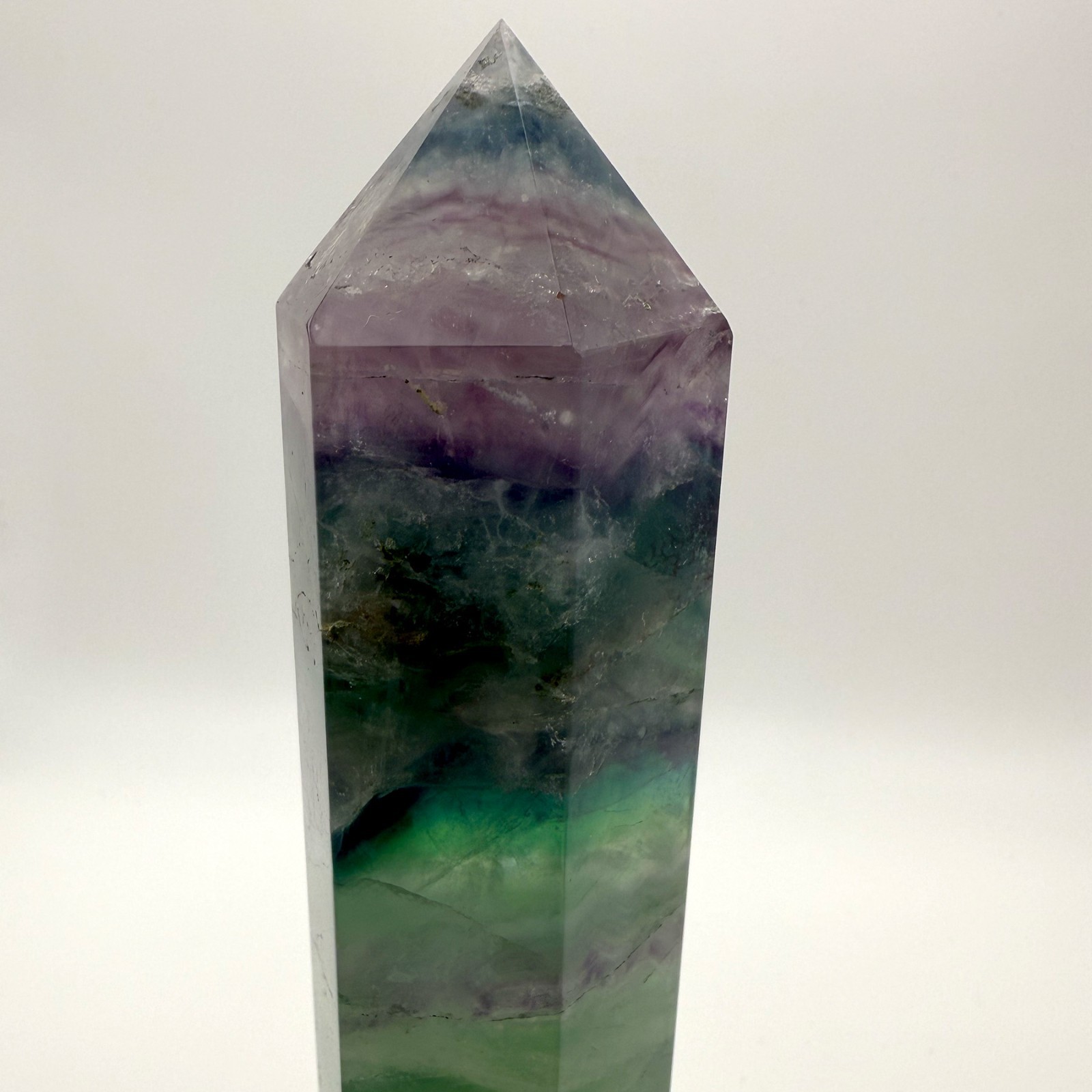 Fluorite Tower with light stand – 6 inches