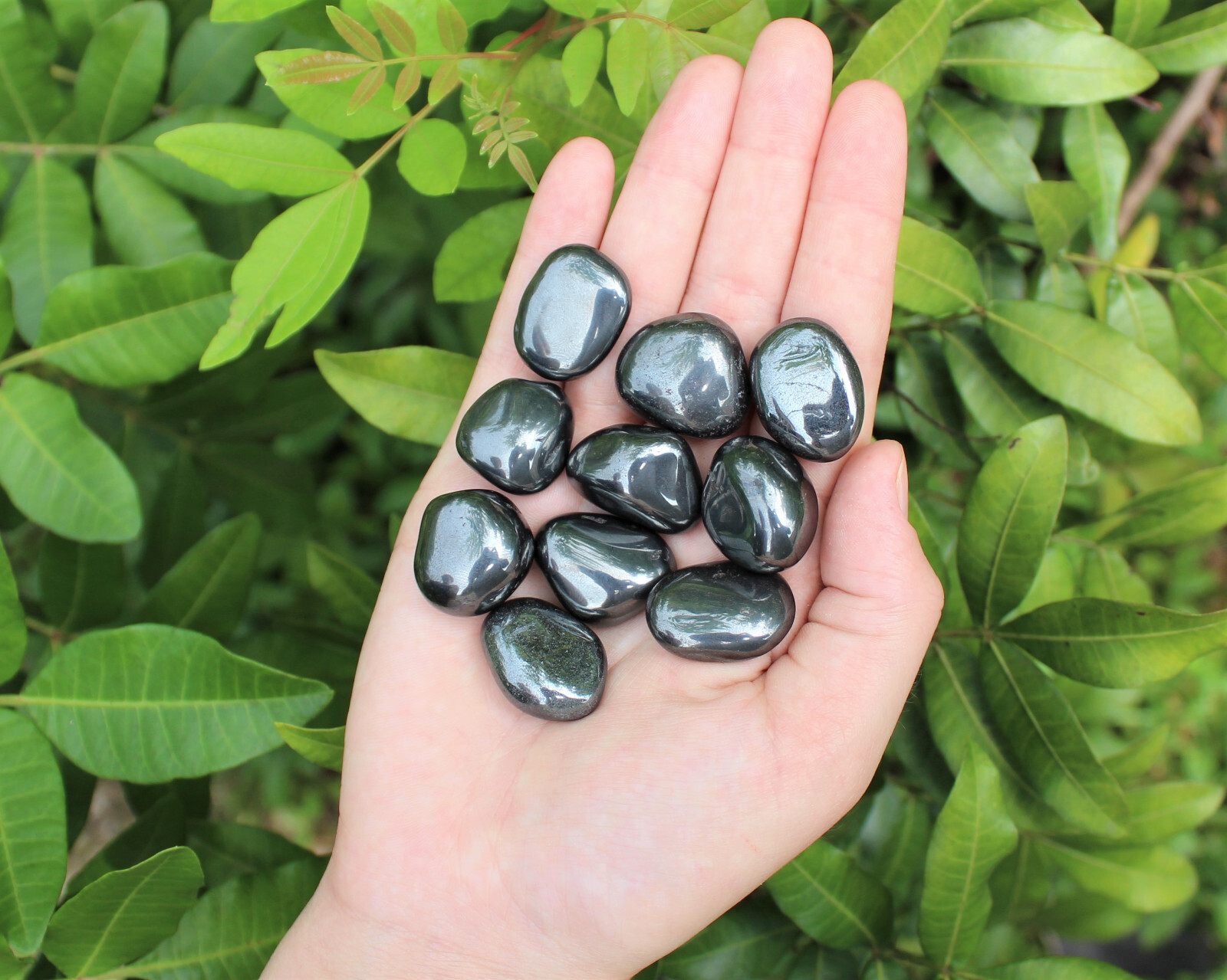 1/4 lb Bulk Lot Hematite Tumbled Stone (Crystal Healing Grounding) 4 oz