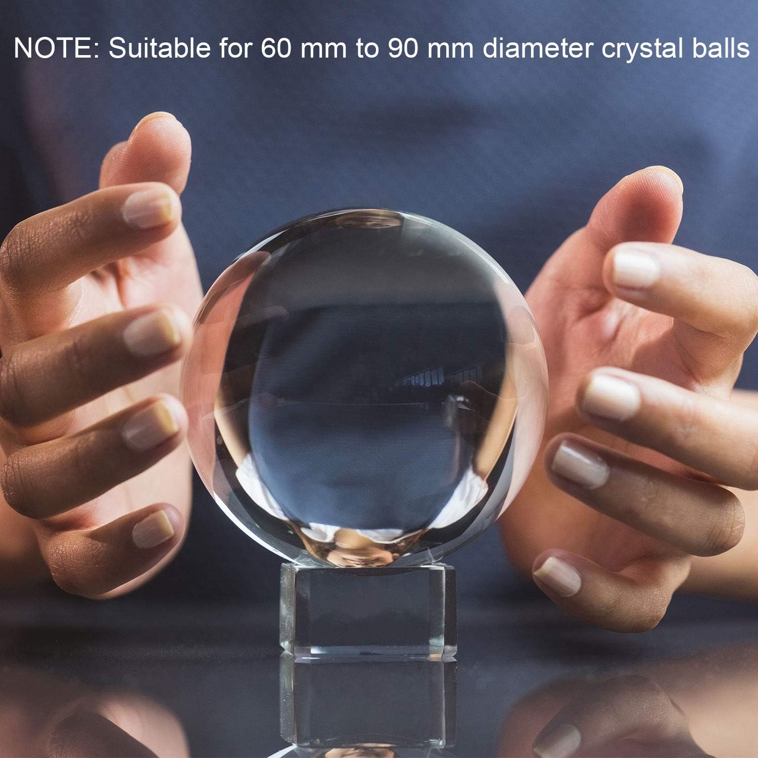 SATINIOR 2 Pack Crystal Ball Stand Clear Sphere Stand Crystal Sphere Holder Base