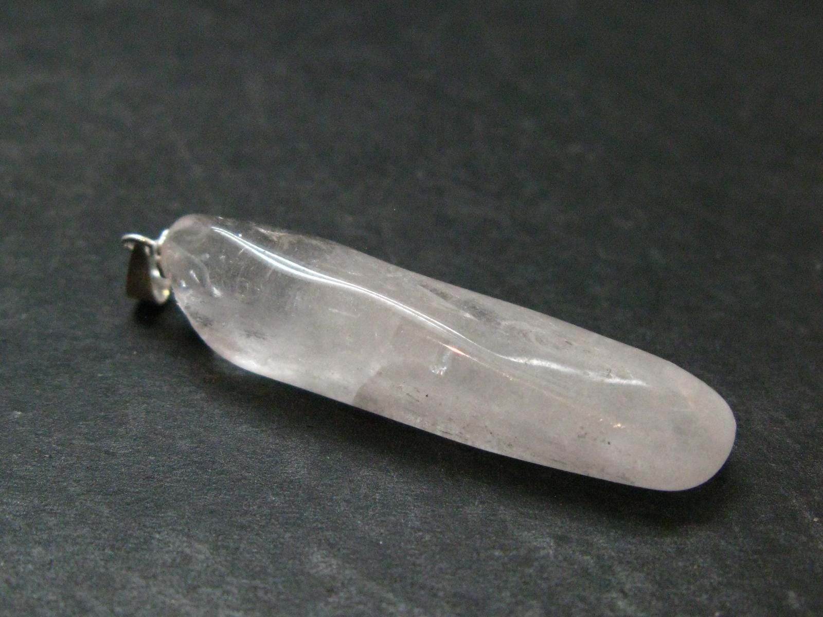 Nice Terminated Danburite Crystal Silver Pendant from Mexico – 2.0″ – 7.65 Grams