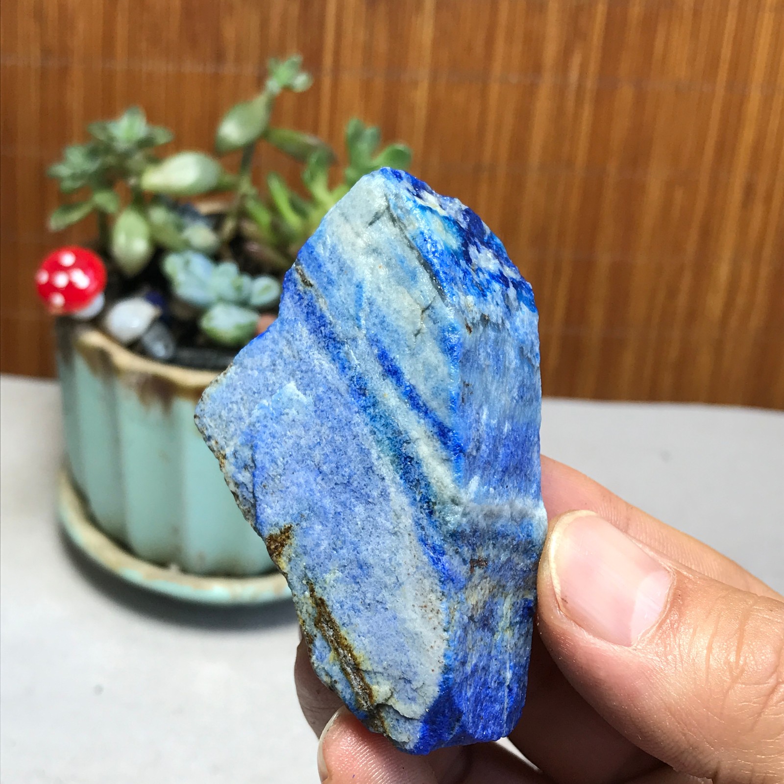 91g Natural lapis lazuli Crystal gemstone Rough Mineral Specimen healing A5698