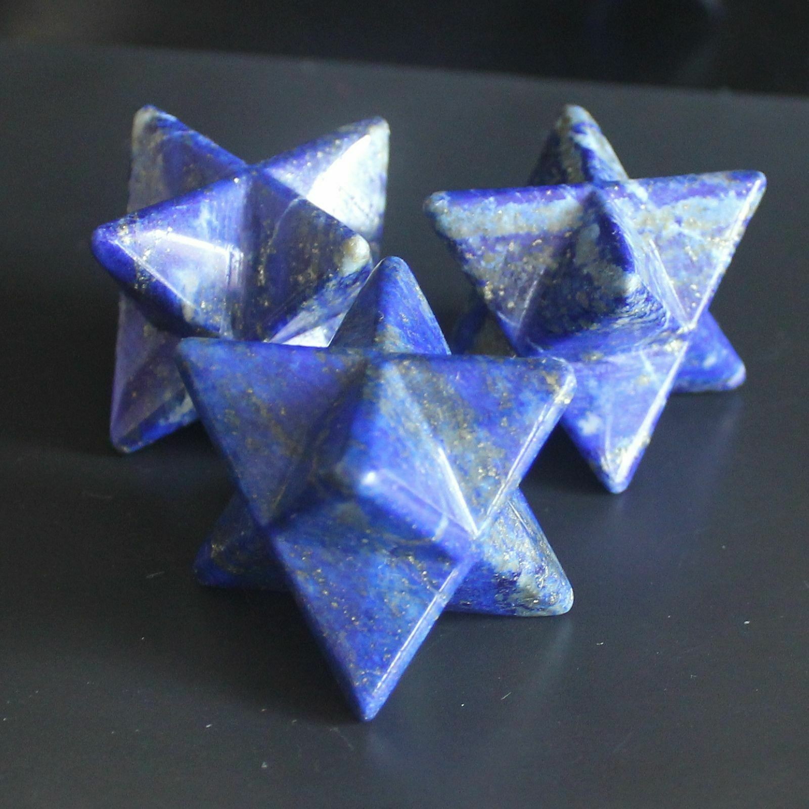 Mixed gemstone quartz crystal merkaba star geometry chakra reiki healing 1.5”
